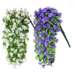 Decorative Flowers Artificial For Outdoors Fake Plants Faux Spring Decoration Flower Bouquet Indoor Outdoor Use Garden
