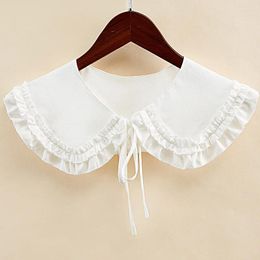 Bow Ties 2024 Women Girls Solid Colour Fake False Collar Sweater Detachable Collars Female Blouse Dress Shawl Clothes Accessories