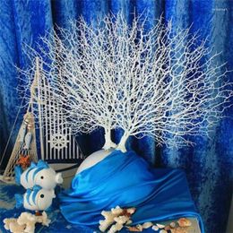 Decorative Flowers Artificial Tree Coral Plant Peacock Branch Wedding Party Supplies DIY Home Fake Realistic Easy To Clean Decor