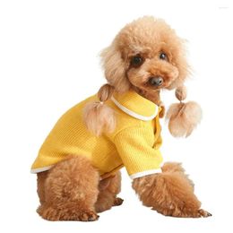 Dog Apparel Puppy Knitwear Lapel Warm Costume Coat Casual Cat Winter Cardigan Shirt Pullover For Small Medium Dogs Cats Clothes