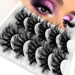 False Eyelashes 5 Pairs 8D Fake Lashes Bulk Fluffy Natural Thick Dramatic