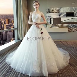 Casual Dresses 2024 White Trailing Wedding Strapless Bra Lace Fashion Simple Bride Dress Fairy Style Sen Series