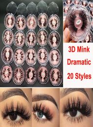 NEW Mink Eyelashes 25mm 3D Mink False Eyelashes Makeup Eyelash Big Dramatic Volumn Thick Real Mink Lash Handmade Natural 5D Eye La8347769