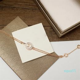 Women Jewellery Gold Bracelet Roman Series Classic Disc Diamond Letter Design Designer Fashionable and Gorgeous Pure Hand Inlaid Rose Gold Bracelet