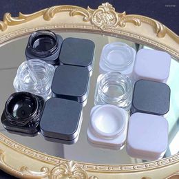 Storage Bottles 20pcs Glass Jars With Security Lock 9G Jar Good Sealing Cosmetic Makeup Case Cream Box Nail Glue Foil Glitter