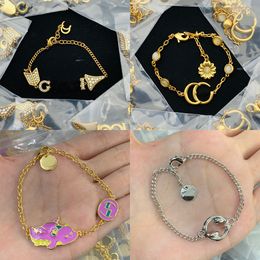 Bracelet Designer Women Titanium Steel 18K Gold Plated Pendant Lovers Gift Wristband Cuff Chain Steel Seal Designer Jewellery