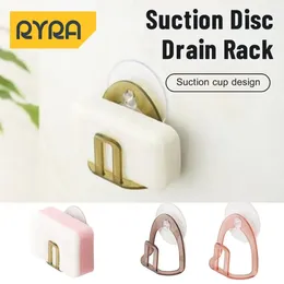 Kitchen Storage Plastic Suction Cup Sponge Holder Cleaning Rack Hooks Sink Stand Organiser Simple Practical Disc Hanger