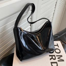 Evening Bags Ins Chic Underarm Bag Women Handbag Solid Color Shoulder 2024 Summer PU Leather Shopper Pack Purse Lady Small Tote
