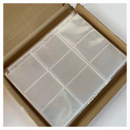 Albums 30/50pcs 9 Pocket Pages 11 Holes Top Loader Trading Baseball Card 540 Pockets Sleeves Large Capacity Photocards A4 Binder Refill