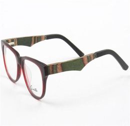 Fashion Sunglasses Frames Retro Wood Temple Acetate Glasses Frame Men Full Rim Optical Eyewear Brand Designer Clear Lens Myopia Ey4004750