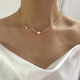 Chains Natural Freshwater Pearl Necklace For Women 925 Sterling Silver Chain Fashion Jewelry Gift