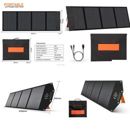 Solar Panels 220W Foldable Panel 5V Portable Battery Charger Usb Port Outdoor Waterproof Power Bank For Phone Pc Car Rv Boat Drop Del Dhf8N