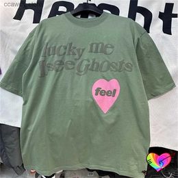 Men's T-Shirts 2024 Heart Lucky Me I S Ghosts T Men Women Grn Kids T-shirt Tops Hip Hop Ye Short Seve H240507