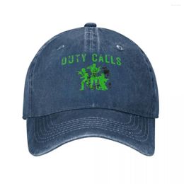 Ball Caps Duty Calls Gaming Men Women Baseball Cap Call Of Distressed Denim Hats Vintage Outdoor All Seasons Travel Snapback