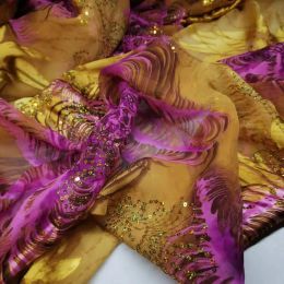 Dresses On Sale Sequin Silk Viscose Fabric Soft BurnOut Pattern DIY Swissdot Cloth Dress Scarf Material