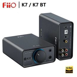 Amplifier FiiO K7/K7 BT AK4493S*2 HiFi Desktop DAC Headphone Amplifier XMOS XU208 PCM384kHz DSD256 USB/Optical/Coaxial/RCA Input