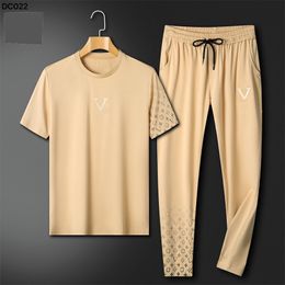 2024New Men's sportswear fashion set designer sportswear short sleeved long pants two-piece casual men's set, Asian size M-3xl