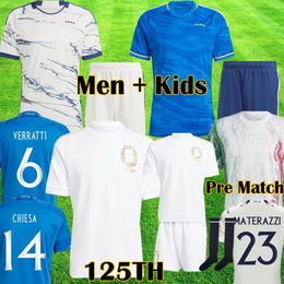 2023 125TH Italian soccer JerseyS BARELLA 23 24 Renaissance CHIELLINI 125 Year Anniversary ITALYS football shirts VERRATTI men kids BAR 262L