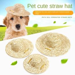 Dog Apparel Vintage Farmer Hat Jewellery Cat Sunshade Grass Pet Cute