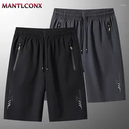 Men's Shorts Summer Sport Cool Sportswear Running Casual Bottoms Gym Fitness Training Jogging Short Pants Men Black Gray
