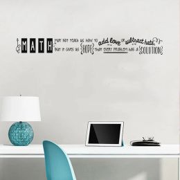 Stickers Math Classroom Decorations Math Quote Vinyl Wall Decal for Teachers, Libraries, and Classrooms WL2110