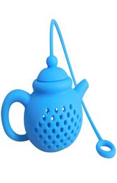 Silicone Teapot Shape Tea Filter Safely Cleaning Infuser Reusable Tea Coffee Strainer Tea Leaks Colorful Brew Bag Kitchen Tools DB1213033