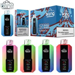 Original Bang 25000 Puffs Digital Disposable Vape Dual Pods 25K 40ml Prefilled Desechable E Cigarette 12 Flavours Pod Device