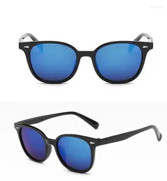 Sunglasses Agstum Man Womens UV 400 Protection Glasses Black Frame Multi Clear Blue Yellow Green Lens Polarised Sun Glass