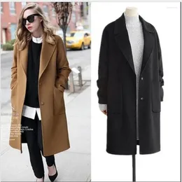 Women's Jackets Women Woollen Coats Female Winter Elegant Wool Blends Coat Ladies Purple Windbreaker Outwear 2024