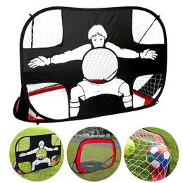2 In 1 Portable Folding Soccer Goal Nylon Soccer Goal Mini Football Target Net for Kid Adult Playground Indoor Outdoor Training 240507