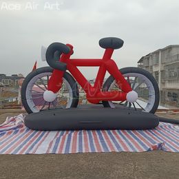 wholesale Outdoor Decoration Inflatable Bicycle Mockup Advertising Promotion Racing Model For Bike Shop or Competition