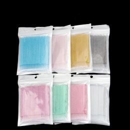 Eyelashes New Style 1000Pcs/bag disposable Crystal Micro Applicator Extension Spoolie Cleaning Colourful Crystal Eyelash Micro Brush Swab