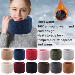 Bandanas Thickening Neck Warmer Collar Protection Solid Colour Windproof Winter Scarves Riding Bib Tube Men Women