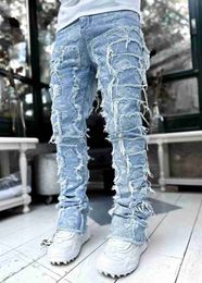 Mens Jeans Aaa Jeans Mens Designer Jeans for Mens Pants Man White Black Rock Revival Jeans Biker Pants Man Pant Broken Hole Embroidery Hip Hop Denim Pants Letter Jeans P