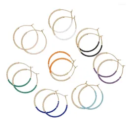 Hoop Earrings Go2Boho Seed Bead Simple Ear Ring Miyuki Beaded For Women Jewellery Trendy Boho Colourful Pendientes