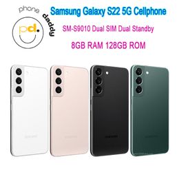 Original Samsung Galaxy S22 SM-S9010 Unlocked 5G CellPhone 6.1" Snapdragon Octa Core 8GB RAM 128GB Mobilephone Dual SIM Dual Standby