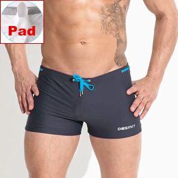 Suits Push Yüzme Sandıkları Erkekler için Yüzmek Şort Desmiit Mayo Seksi Eşcinsel Mayo Plaj Giyim M (