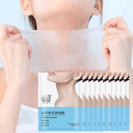 Neck 10pcs Goat Milk Neck Mask Necks skincare Masks AntiWrinkle Whitening Antiaging Nech Masks Moisturising Beauty Necks Skin Care