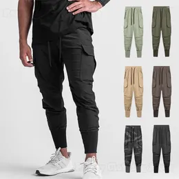 Men's Pants 2024 Spring Casual American Youth Thin Ice Silk Multi-Pocket Stretch Running Leg-Winning Sports