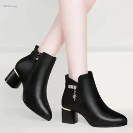 Boots Short Women's Autumn And Winter Style Plus Velvet All-match Fashion Comfortable Ladies