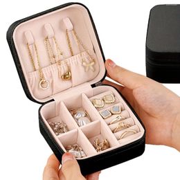 Jewelry Pouches Portable Storage Box Travel Earrings Necklace Ring Case Simple Organizer Delicate And Convenient
