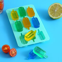Silicone Popsicle Mold Ice Cube Mold Ice Bar Creative Ice Tray Home DIY Ice Cream Tools Q975