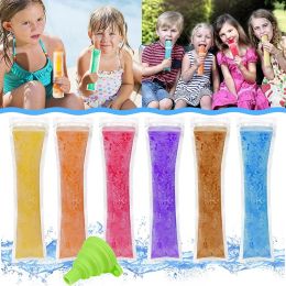 Tools 10/20/50pcs Ice Popsicle Bags Disposable FoodGrade Freezer Bag for Liquids Ice Lolly Bag DIY Homemade Popsicle Bag Mould
