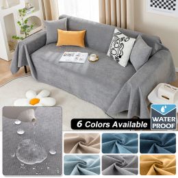 Linens Waterproof Sofa Blanket Multipurpose Solid Colour Furniture Cover Durable Fabric Dustproof Antiscratch Home Living Room Decor