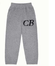 Mens Pants Winter New Letter Jacquard Cole Buxton Knit Trousers Men Women High Quality Oversize Loose design 5500ess