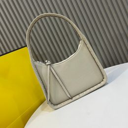 7A Designer Bag Crescent-shaped Underarm Bag Handcrafted with 264 Stitches of Same Color Natural Grained Calfskin Silver Metal Accents