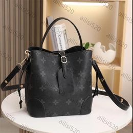 Luxurys Designers NEONOE Bucket Shoulder Bags flower Handbags Autumn/Winter Soft Leather Bucket Bag Women Shoulder Messenger Bags Fashion