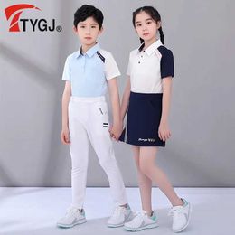 Women's Tracksuits TTYGJ summer sports childrens short slve youth top breathable quick drying polo shirt Y240507