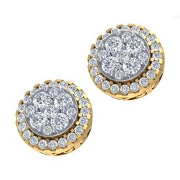 Timeless Elegance Real Natural Diamond Round Stud and Cuban Earrings for All Men Women Children Wholesale Price