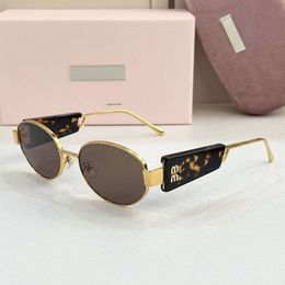 mui mui sunglasses for women designer top quality Fashion Round Versatile Personalized Vacation Travel Cat Eye Spicy Girl Sunglasses Anti UV Driving Street Photo